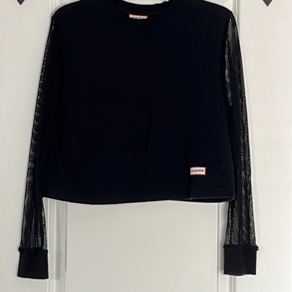 Hunter cropped fishnet top
